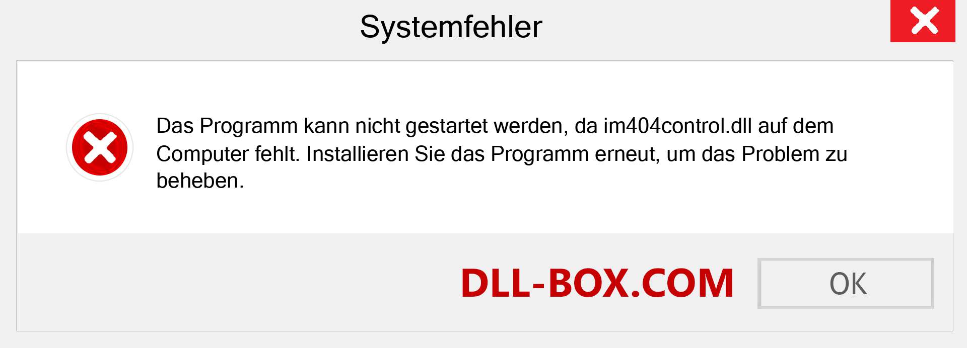 im404control.dll-Datei fehlt?. Download für Windows 7, 8, 10 - Fix im404control dll Missing Error unter Windows, Fotos, Bildern